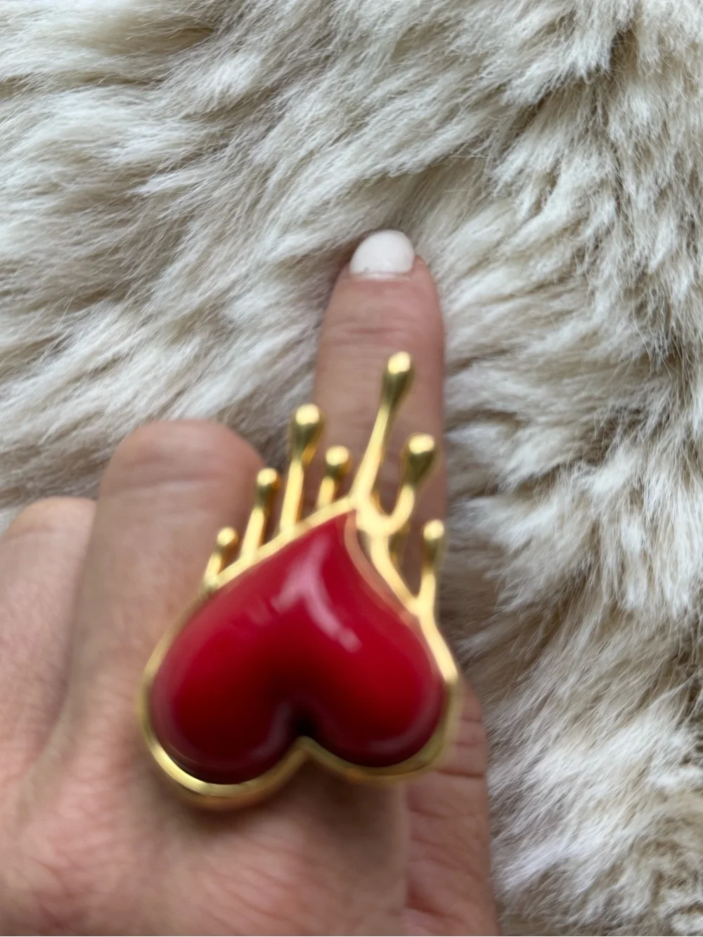 Red Dripping Heart Accent Pair - Home Accents